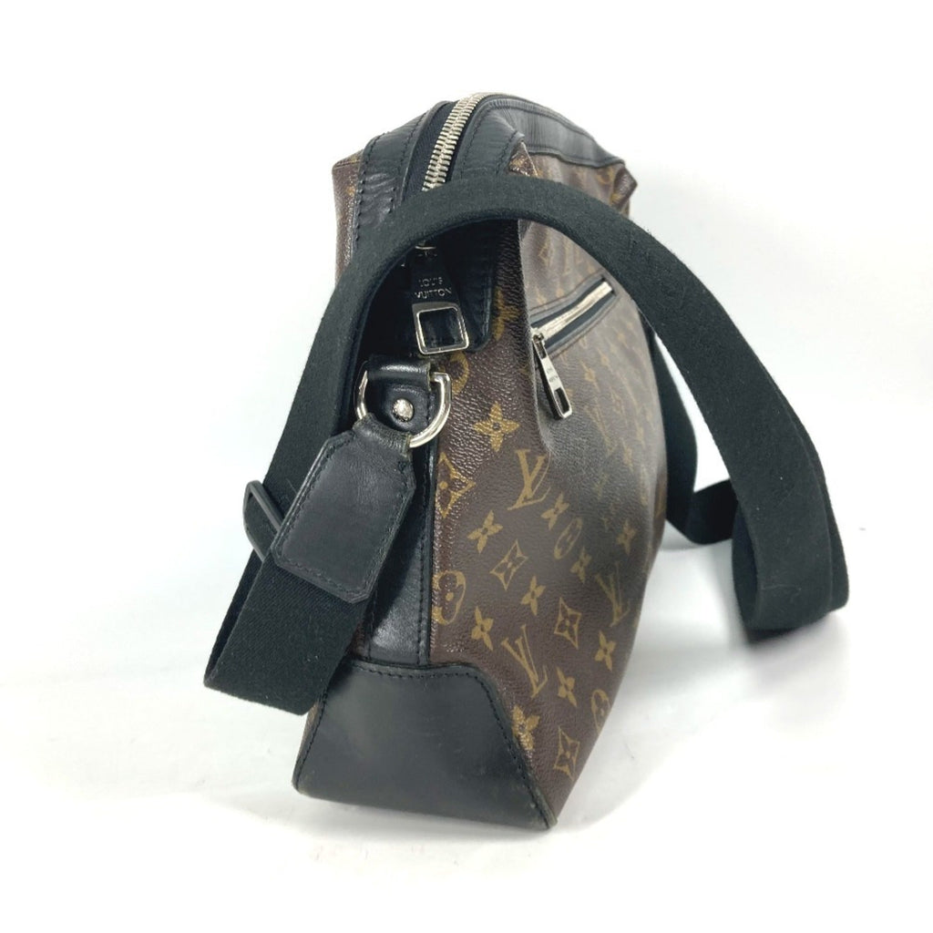Louis Vuitton Black Brown Galle Monogram Macassar Canvas Shoulder Bag