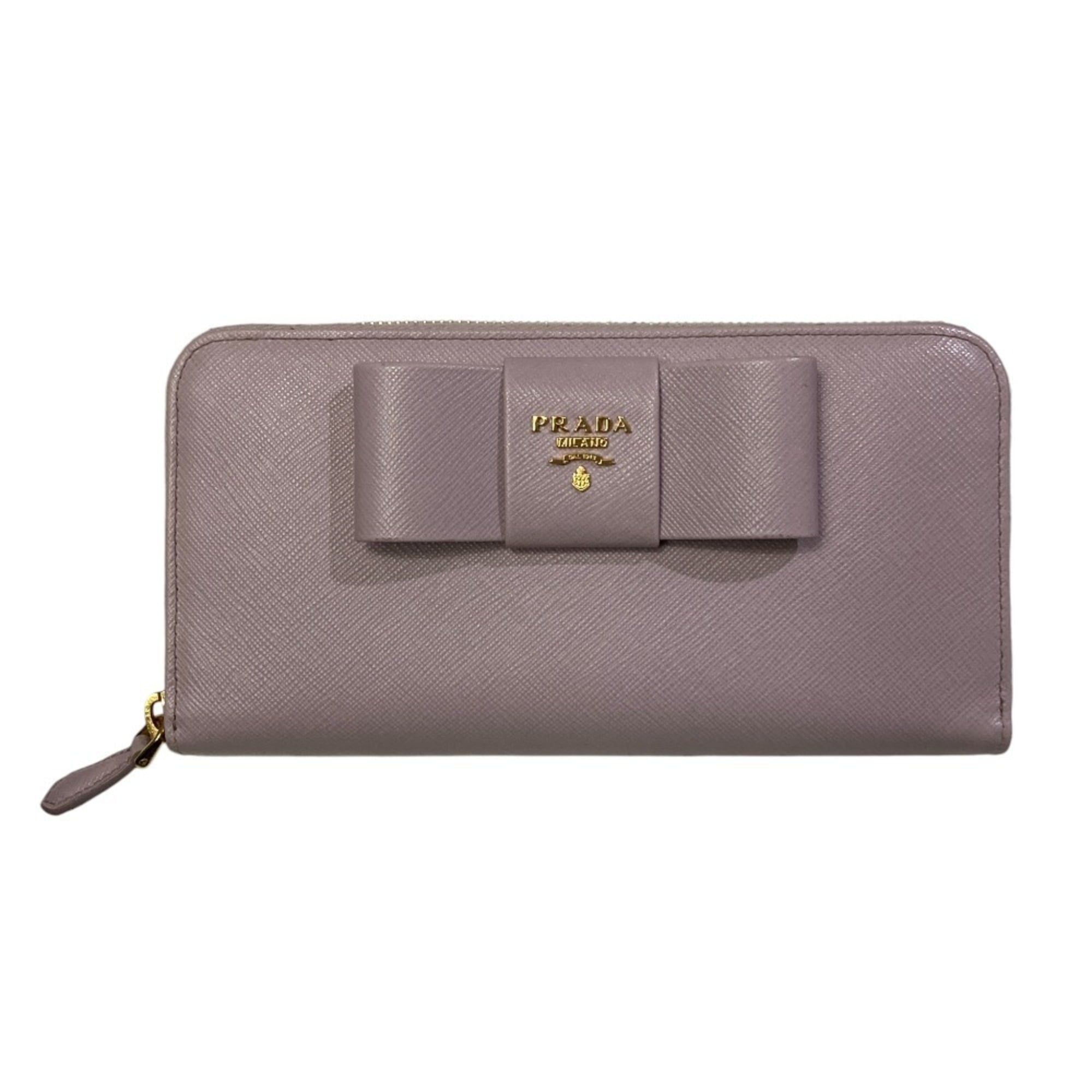 Prada Pink Saffiano Long Wallet (Bi-Fold)