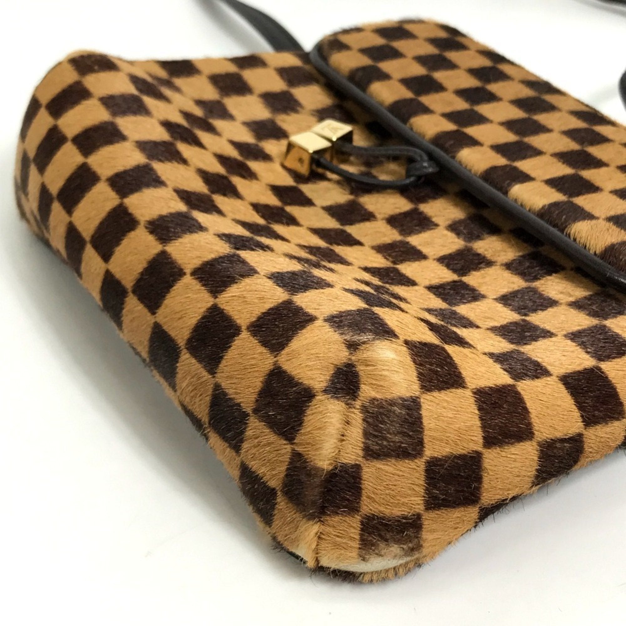 Louis Vuitton Brown Leather Pochette Shoulder Bag