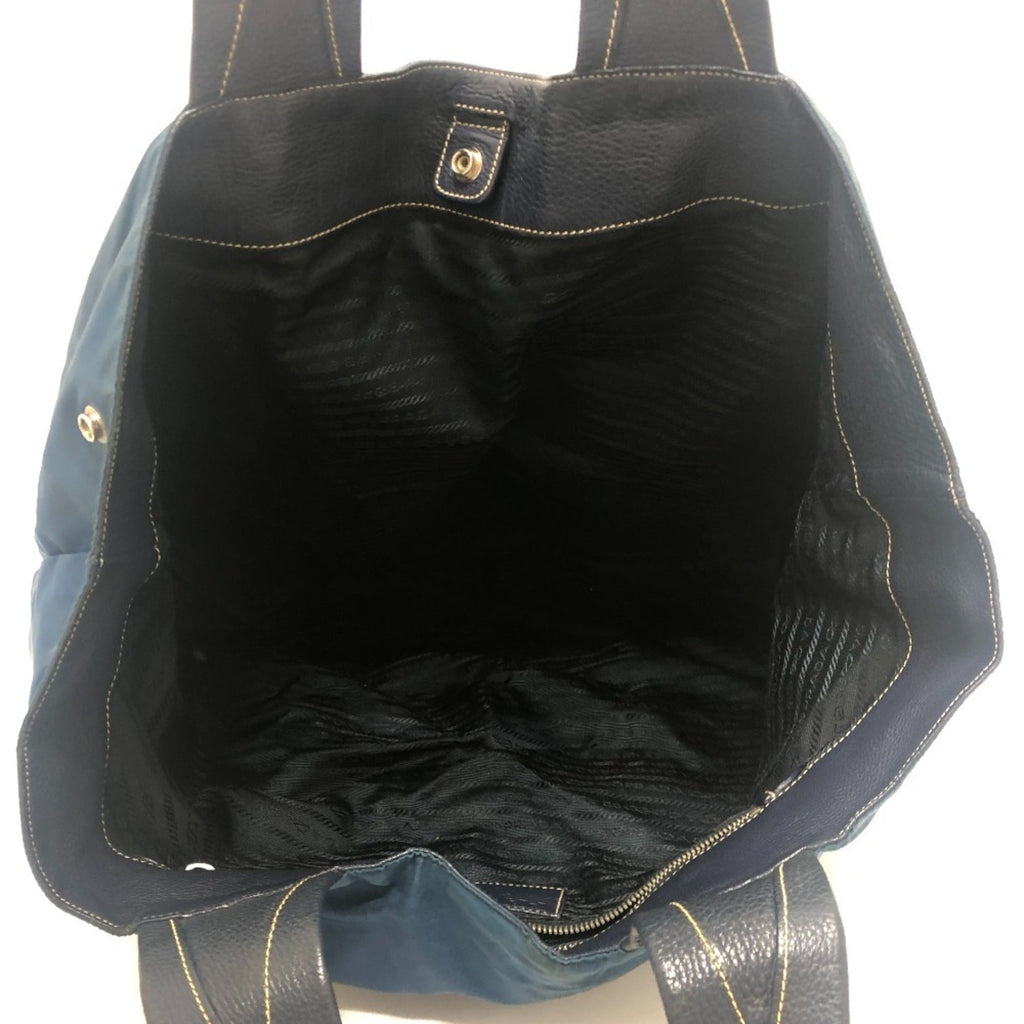 Prada Blue Nylon Tote Bag