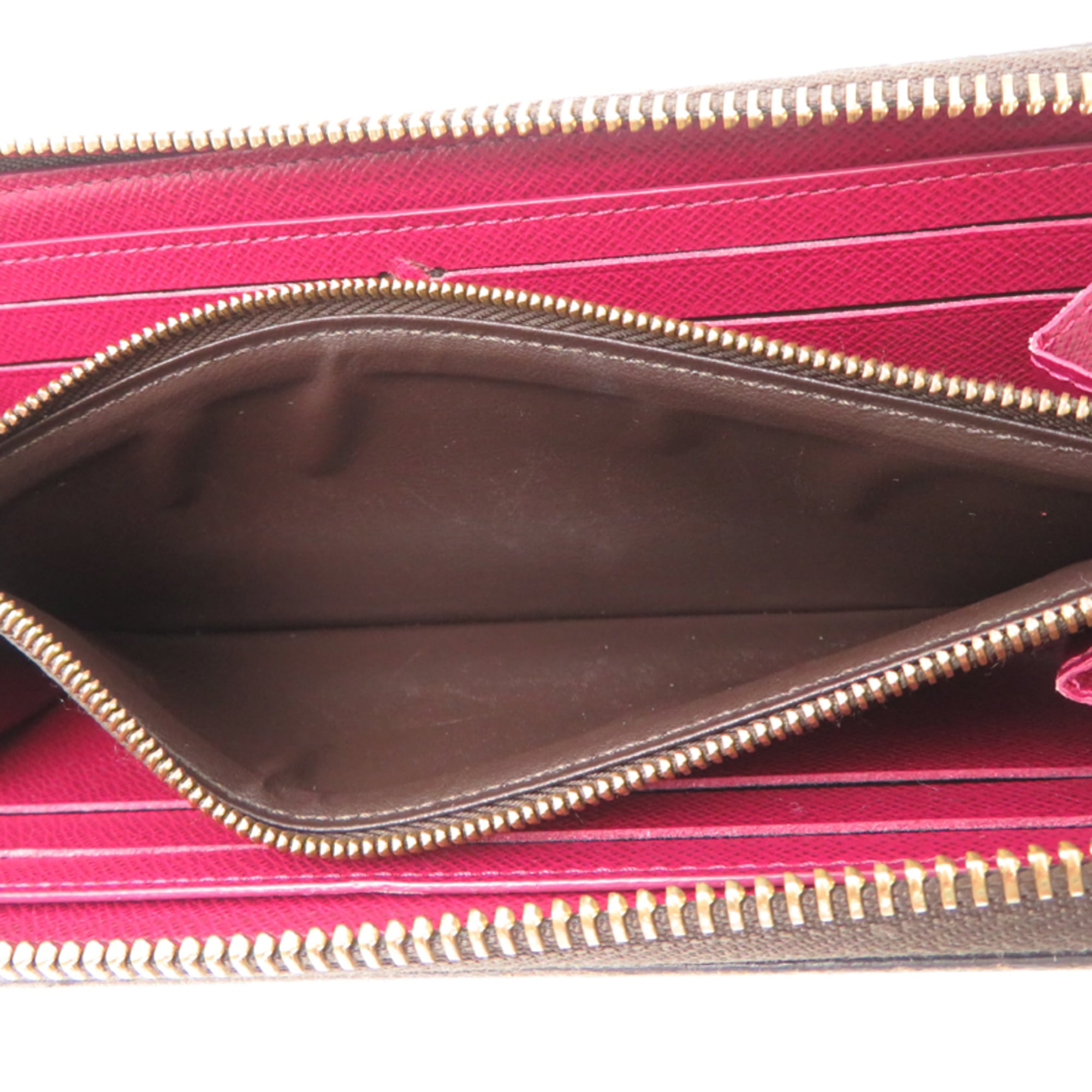 Louis Vuitton Brown Fuchsia Monogram Long Wallet
