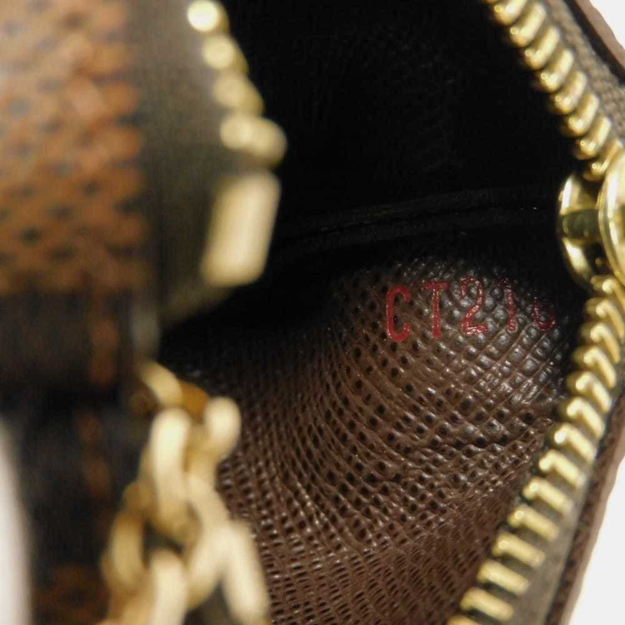 Louis Vuitton Brown Damier Canvas Ebene Damier Canvas Leather Coin Purse/Coin Case