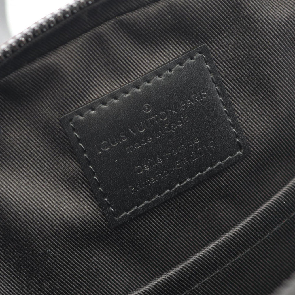Louis Vuitton Black Brown Monogram Macassar Coated Canvas Leather Fanny Pack Sling Bag