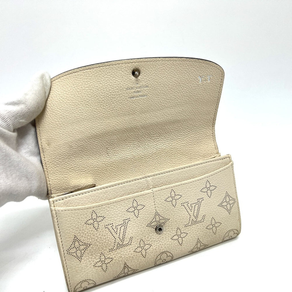Louis Vuitton White Leather Long Wallet