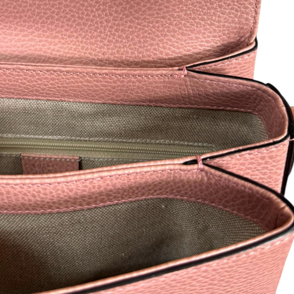 Gucci Pink Leather Shoulder Bag (Pre-Owned)