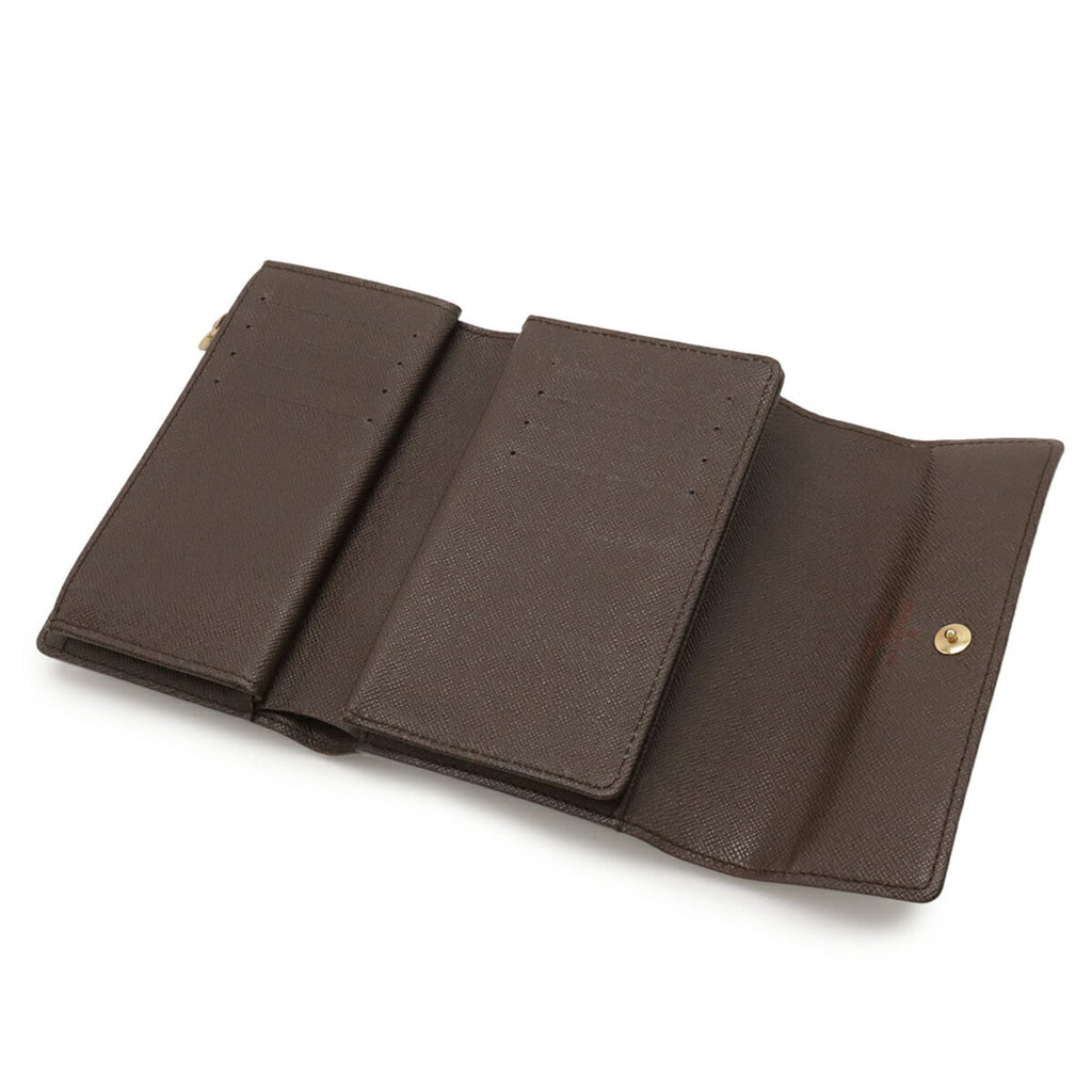 Louis Vuitton Brown Damier Canvas Pvc Damier Canvas Wallet (Tri-Fold)