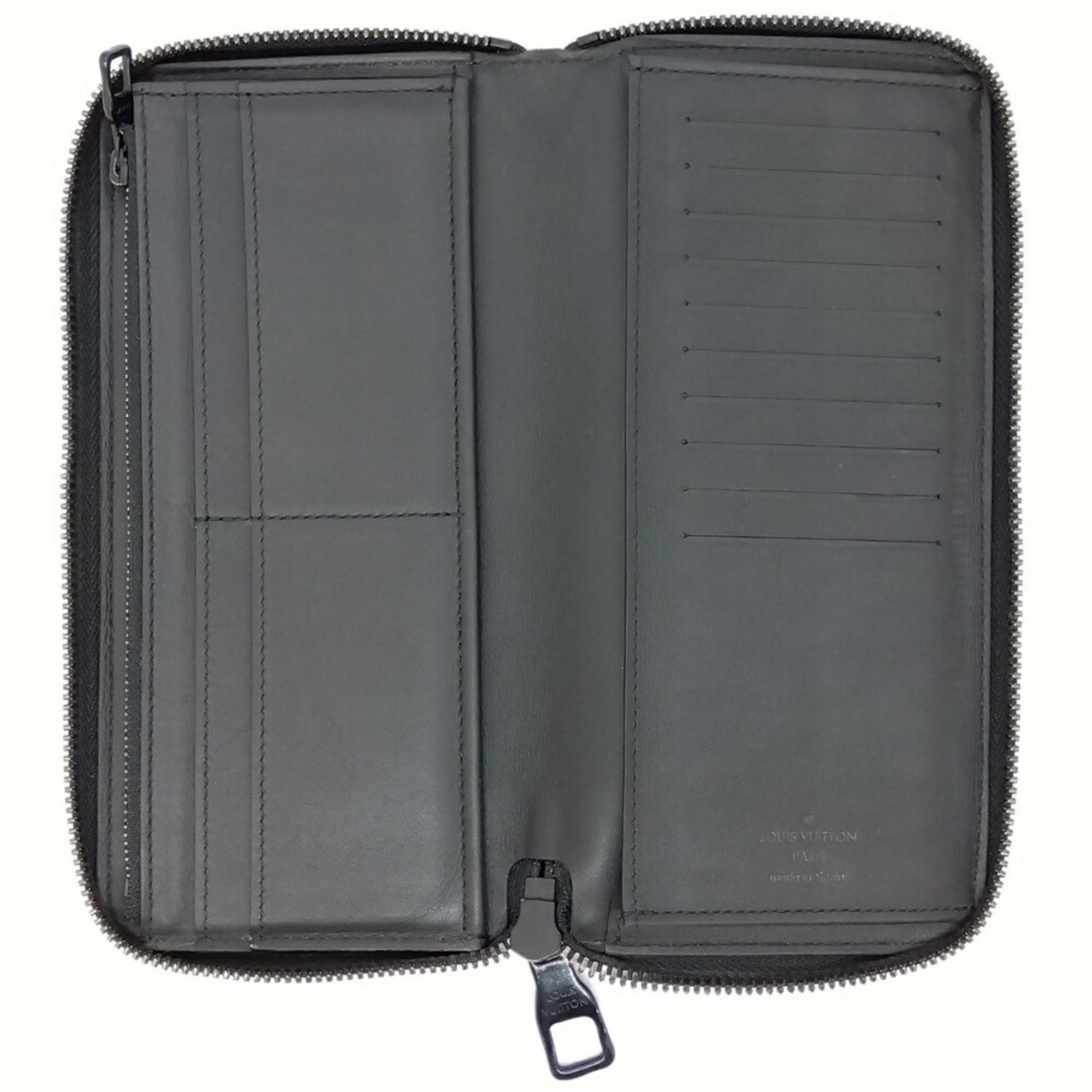 Louis Vuitton Black Noir Leather Coin Purse/Coin Case