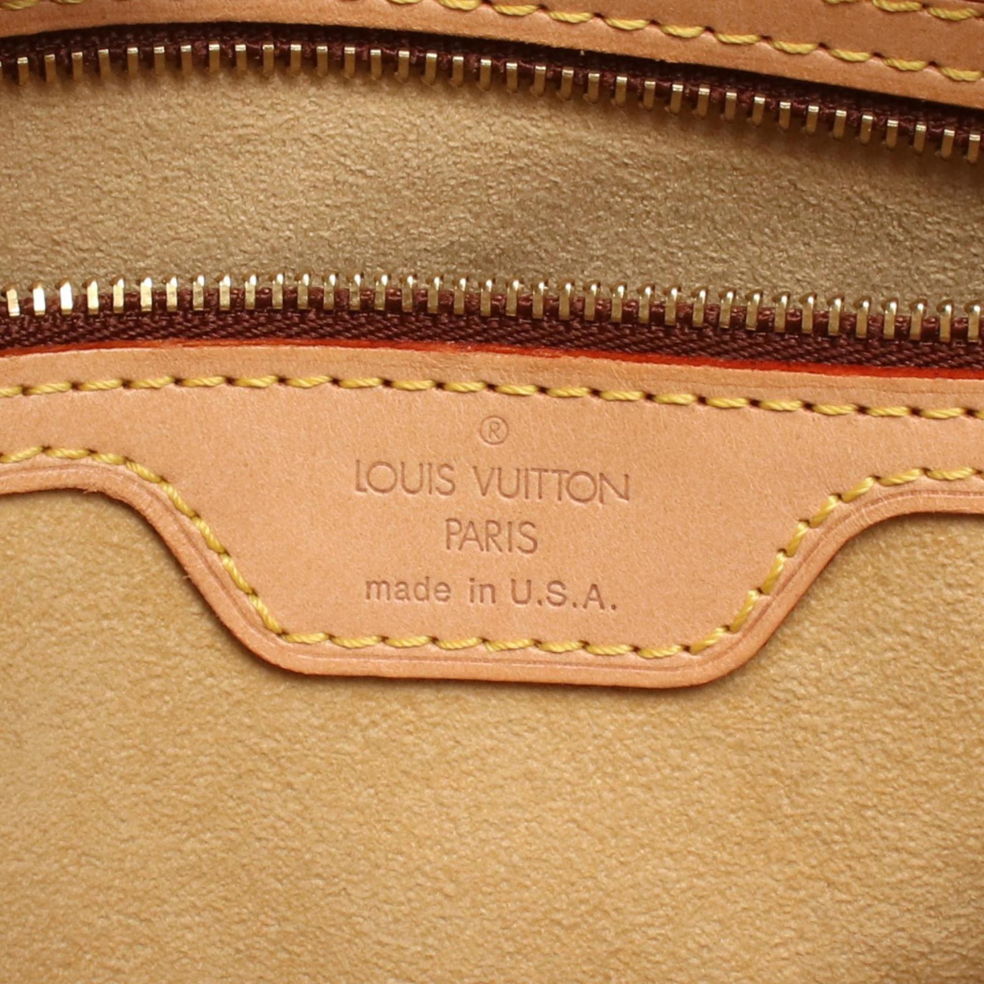 Louis Vuitton Brown Coated Canvas Leather Shoulder Bag