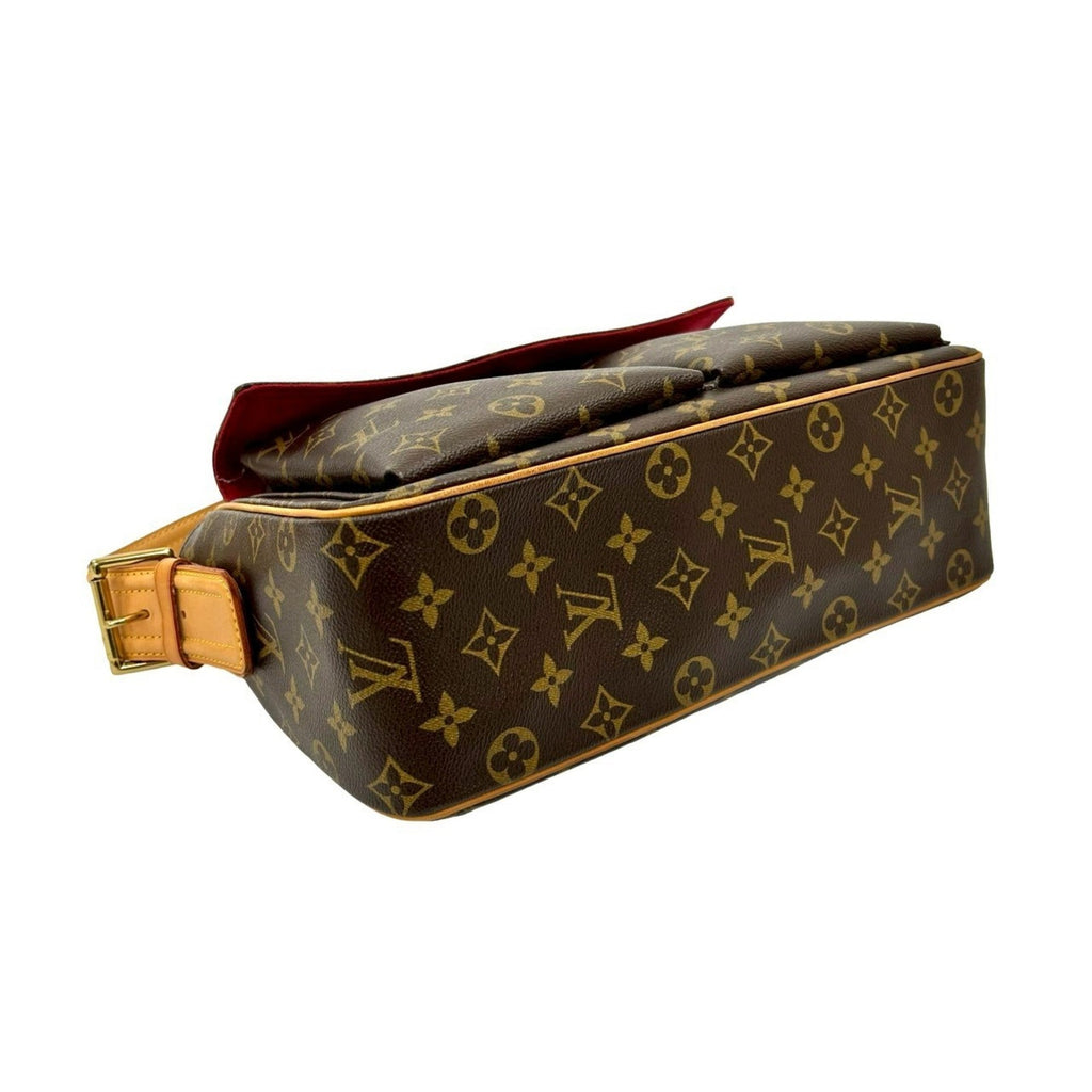 Louis Vuitton Brown Leather Pvc Shoulder Bag