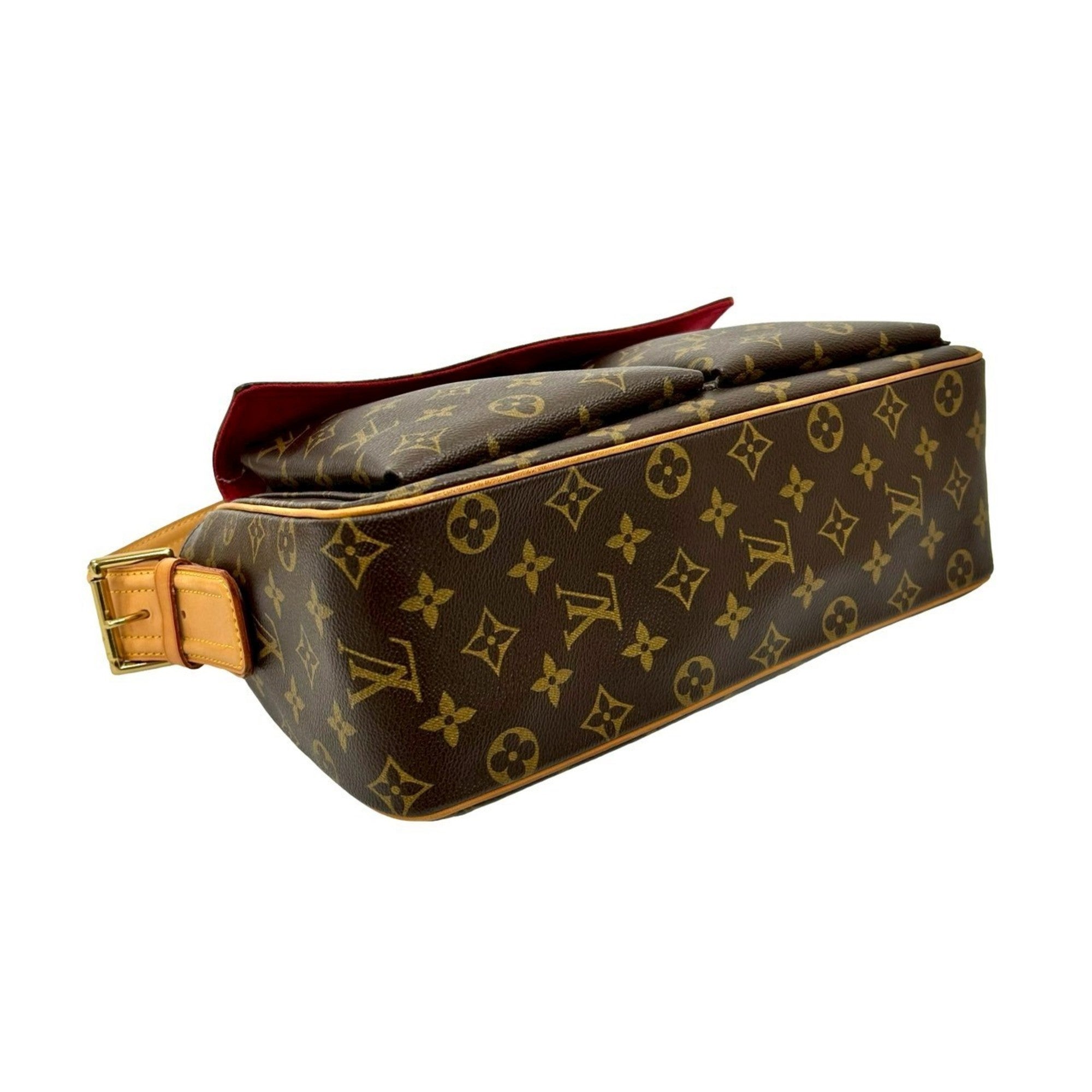 Louis Vuitton Brown Leather Pvc Shoulder Bag