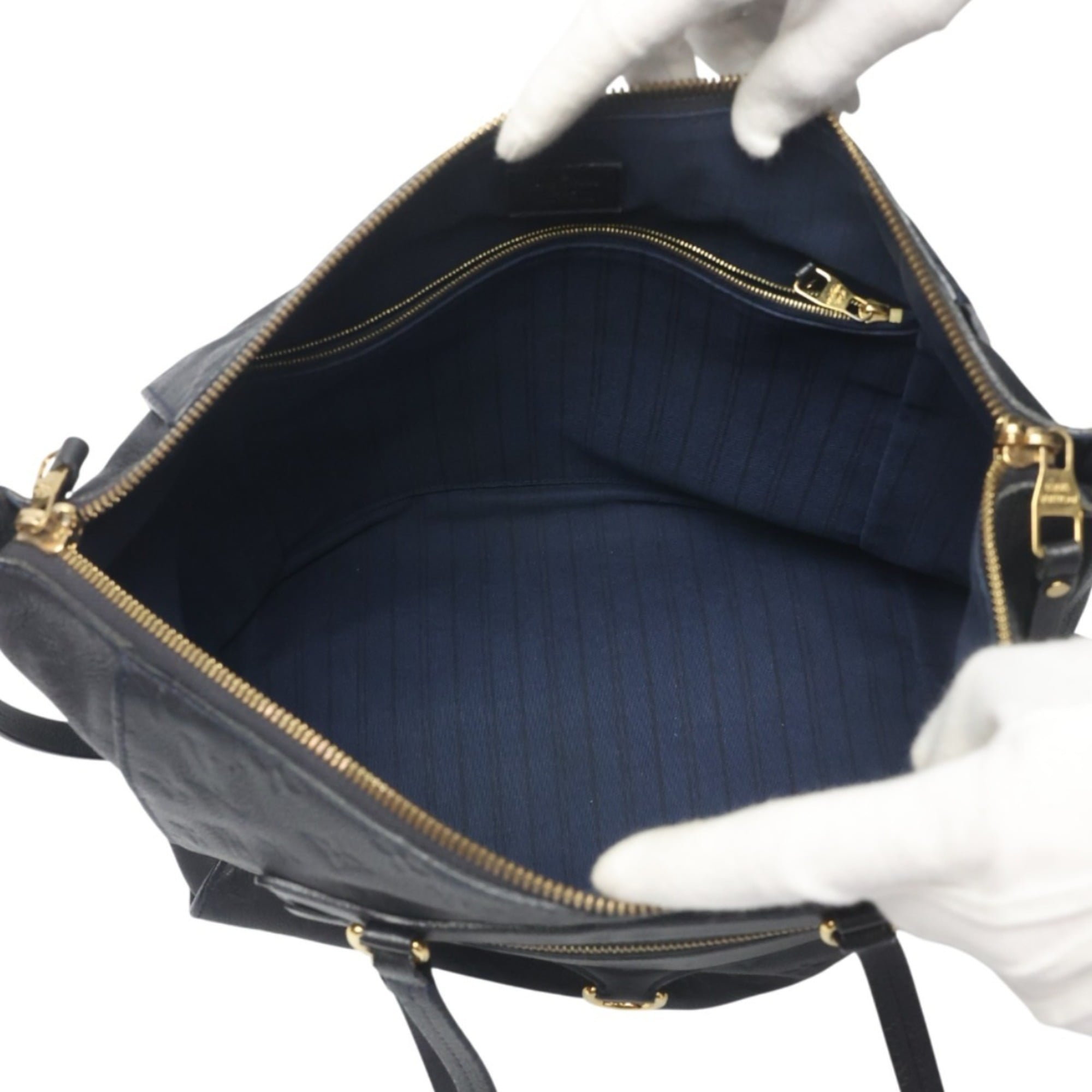 Louis Vuitton Black Infini Monogram Empreinte Tote Bag