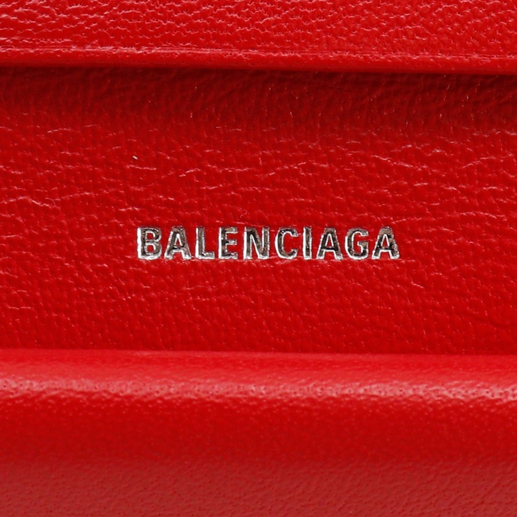 Balenciaga Red Color Leather Wallet (Bi-Fold)