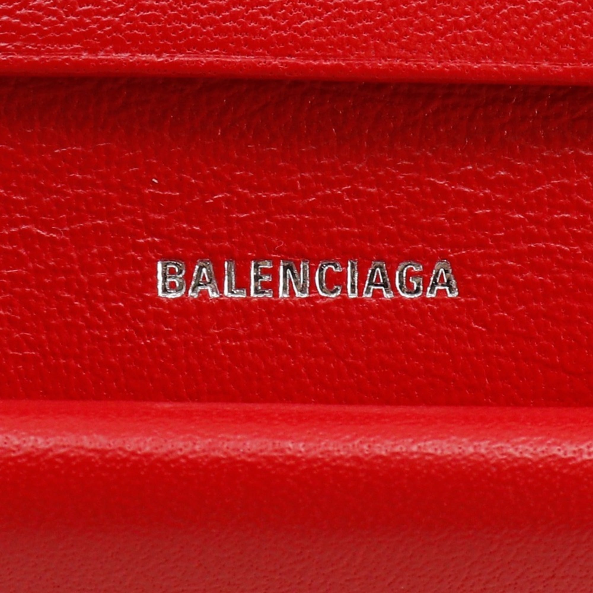 Balenciaga Red Color Leather Wallet (Bi-Fold)