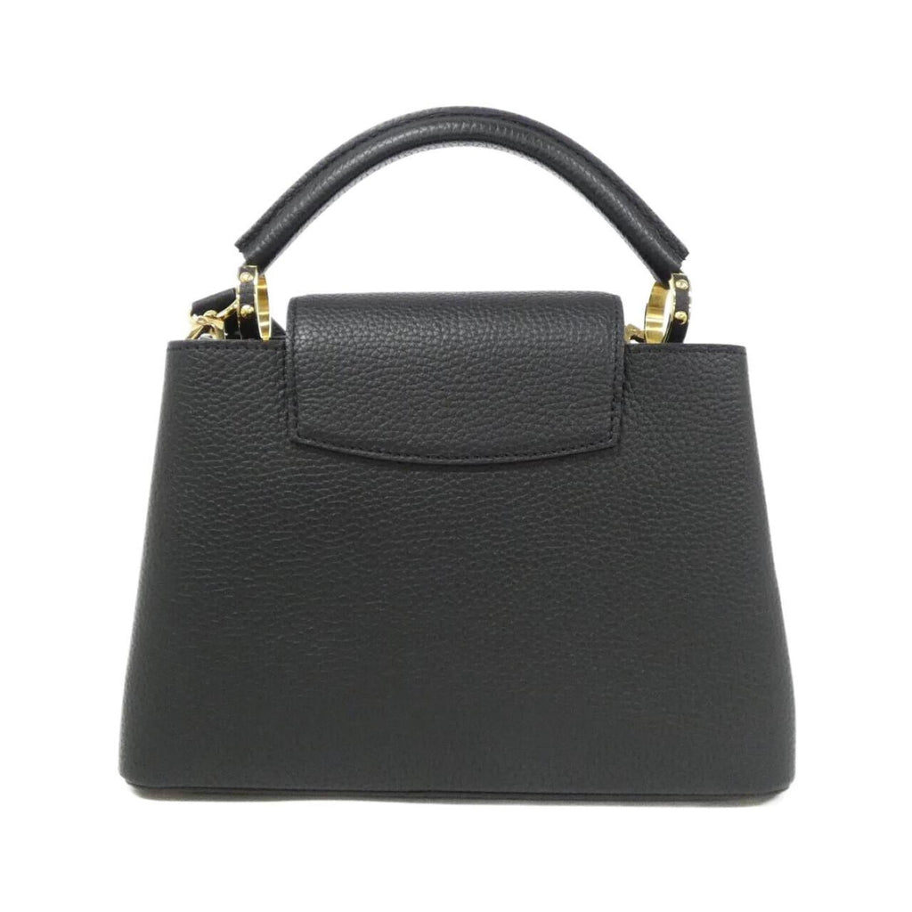 Louis Vuitton Black Leather Handbag Shoulder Bag