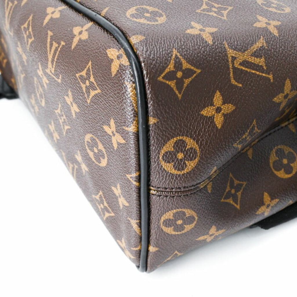 Louis Vuitton Black Brown Monogram Monogram Leather Backpack