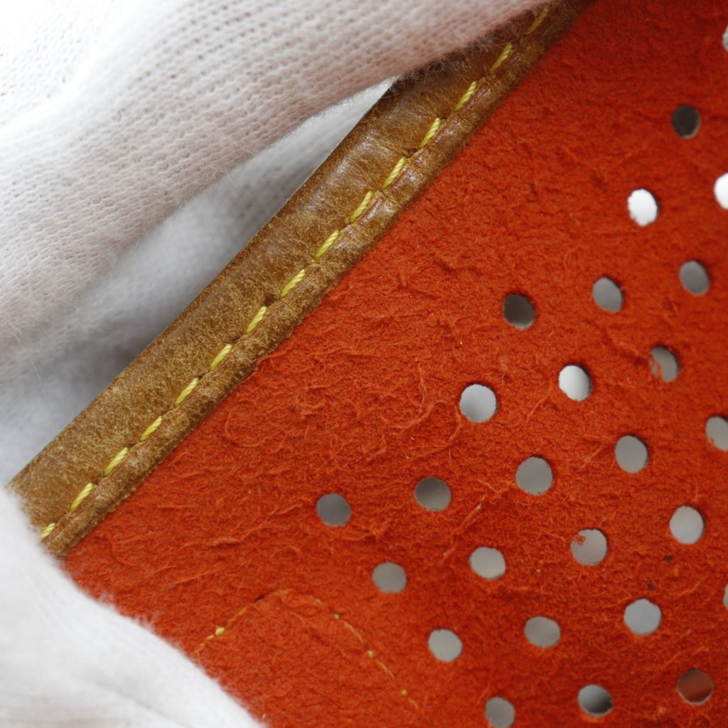 Louis Vuitton Brown Galle Orange Monogram Perforated Shoulder Bag