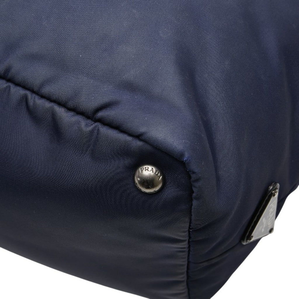 Prada Navy Black Nylon Handbag Tote Bag