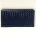 Bottega Veneta Intrecciato Navy Leather Bill Wallet (Bi-Fold)