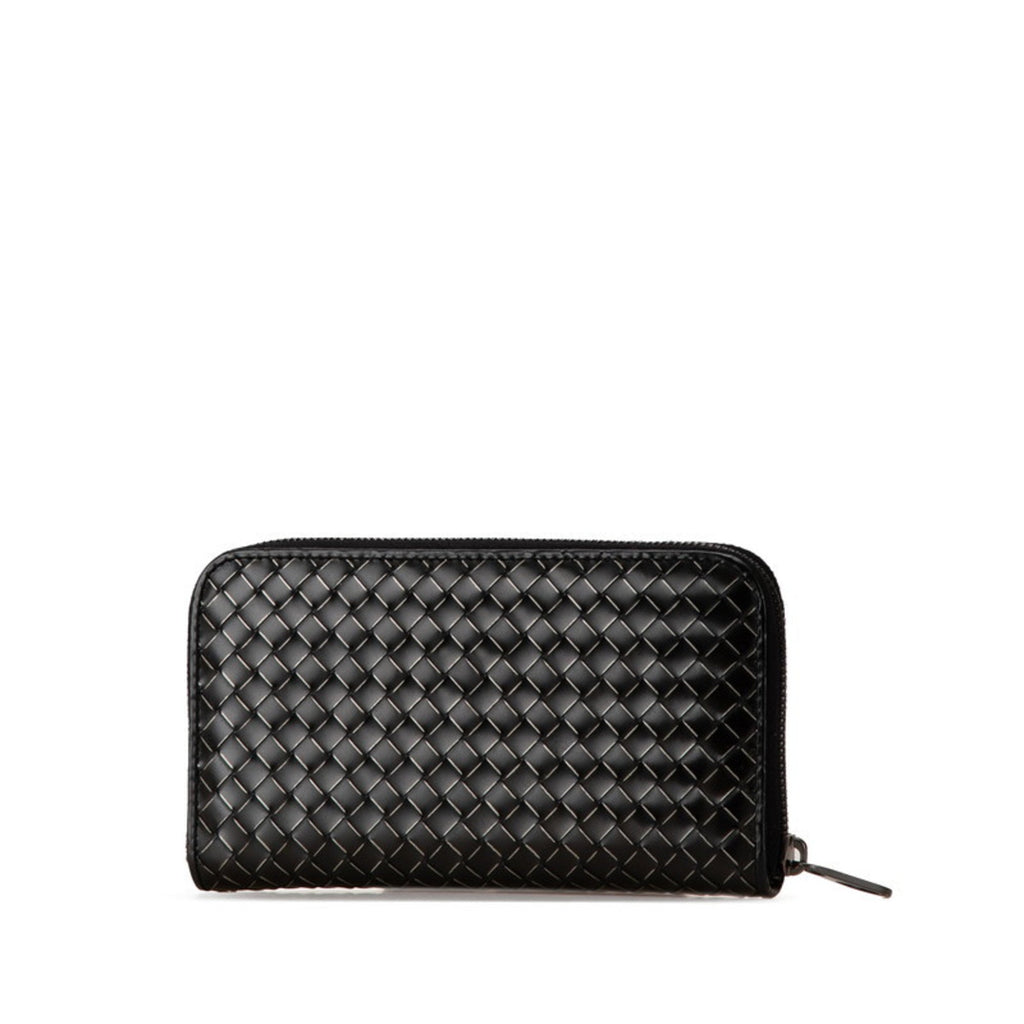Bottega Veneta Black Leather Long Wallet (Bi-Fold)