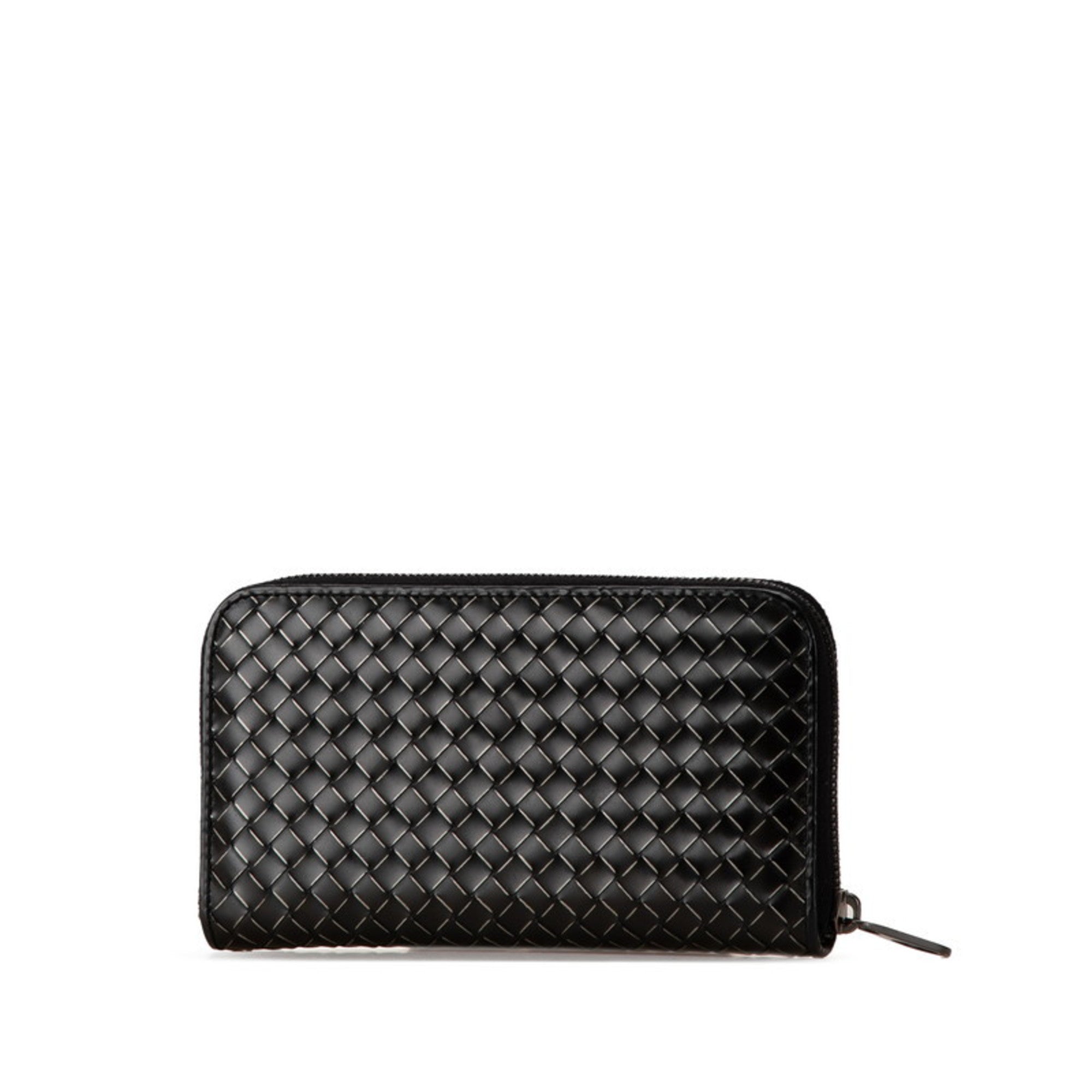 Bottega Veneta Black Leather Long Wallet (Bi-Fold)