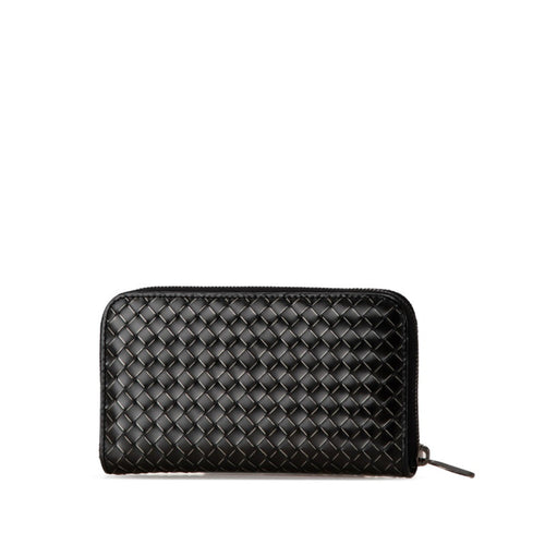 Bottega Veneta Black Leather Long Wallet (Bi-Fold)