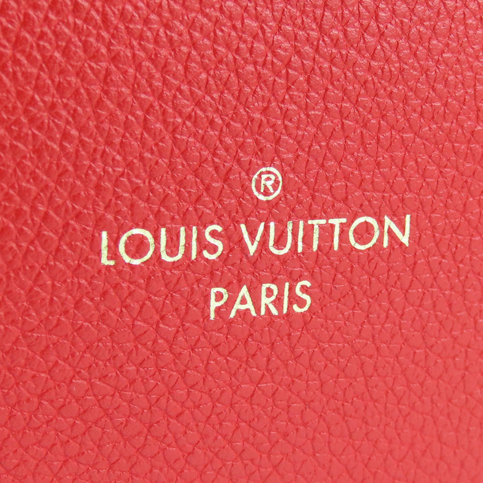 Louis Vuitton Monogram Cerise Red Brown Monogram Leather Tote Bag
