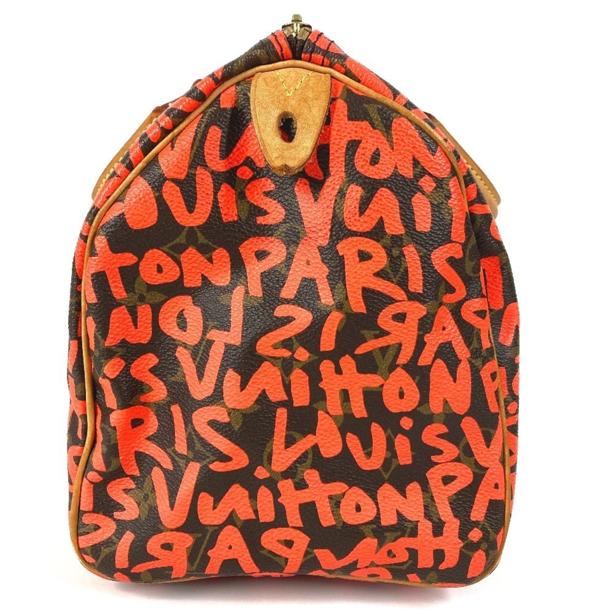 Louis Vuitton Monogram Graffiti Lv Orange Orange Monogram Graffiti Boston Bag Handbag