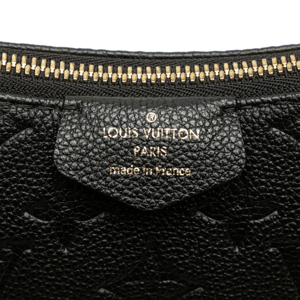 Louis Vuitton Black Leather Handbag Pouch Shoulder Bag