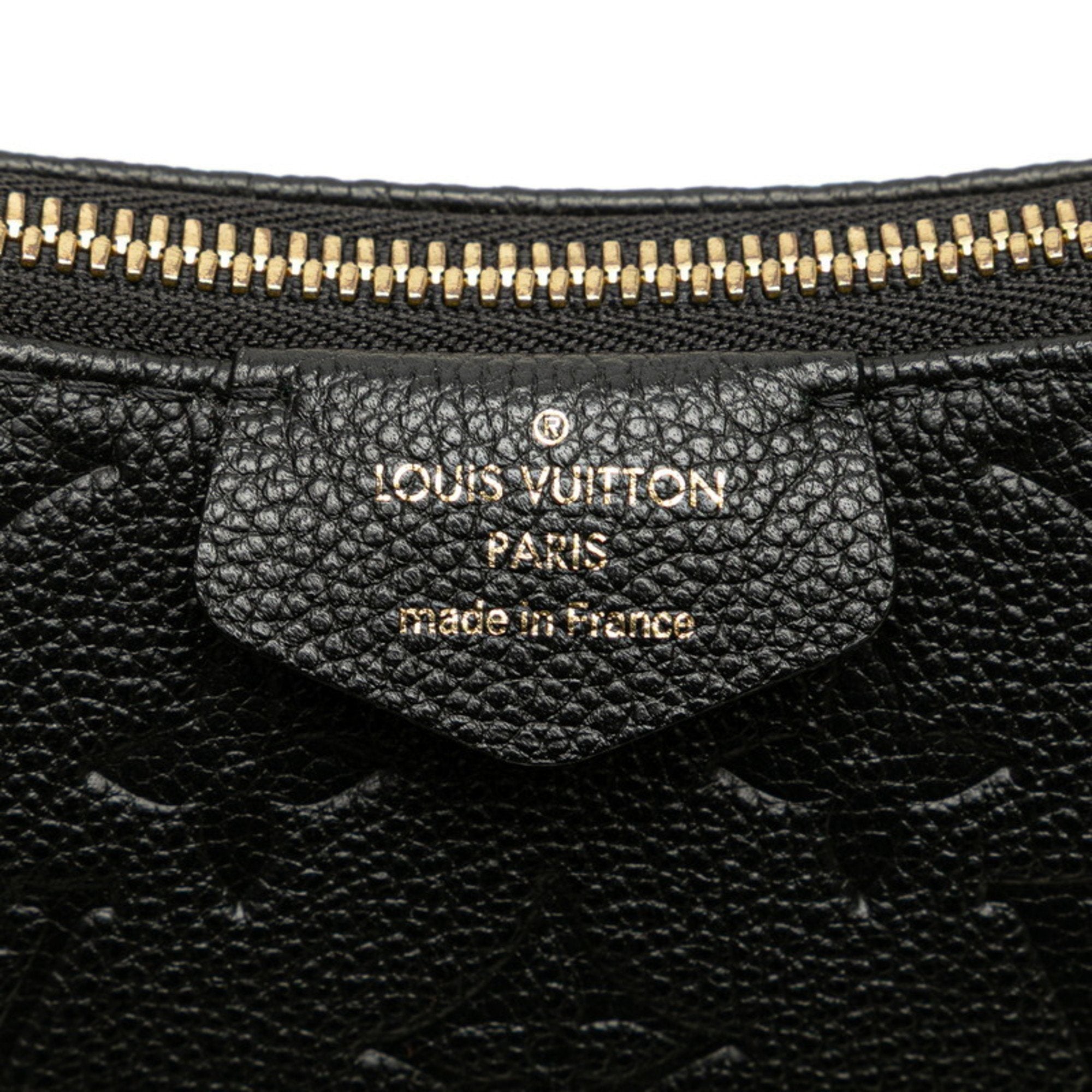 Louis Vuitton Black Leather Handbag Pouch Shoulder Bag