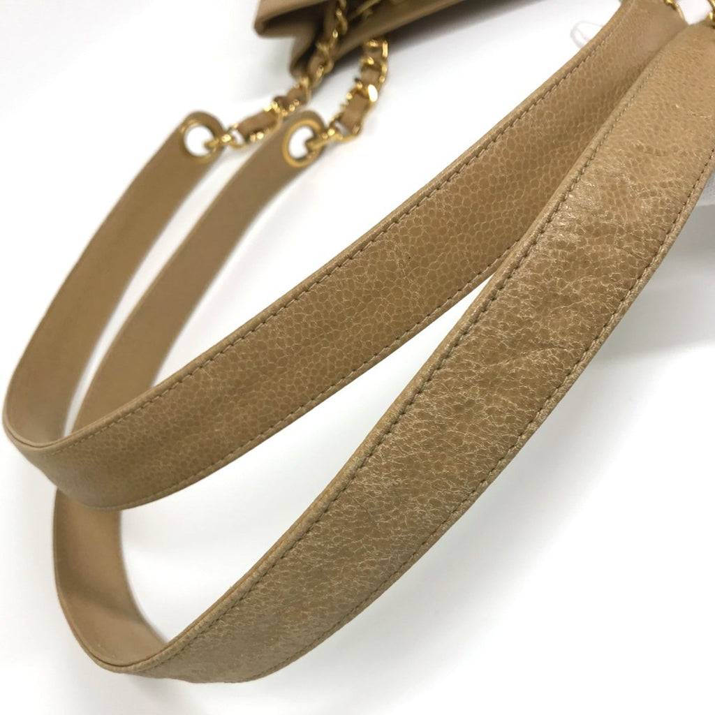 Chanel Beige Leather Shoulder Bag