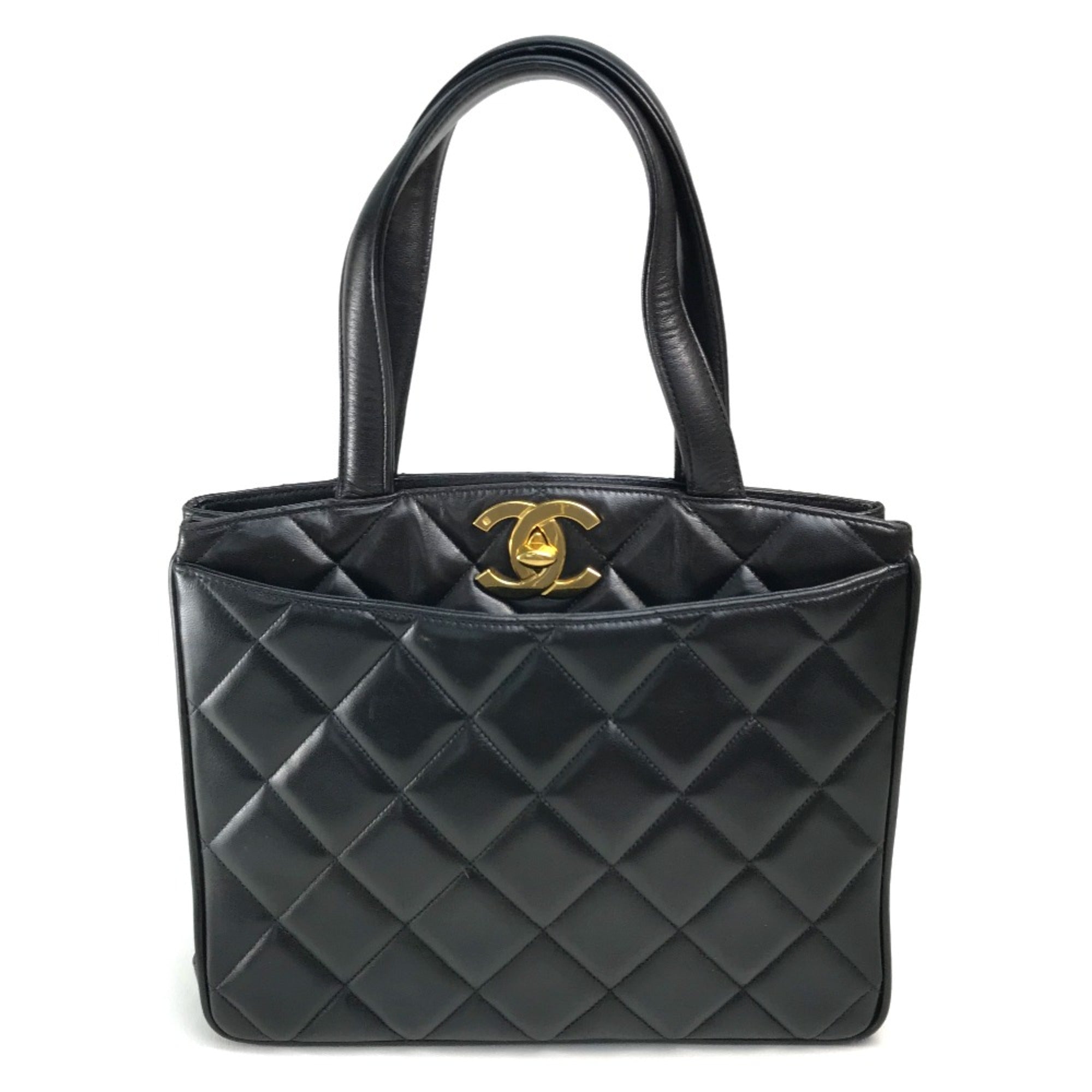 Chanel Black Leather Tote Bag