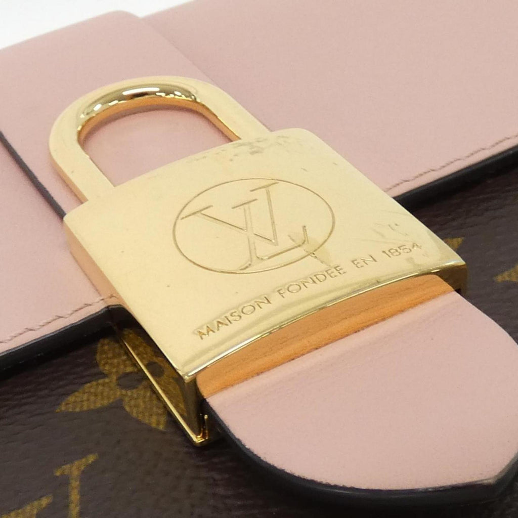Louis Vuitton Marron Rose Poudre Coated Canvas Handbag