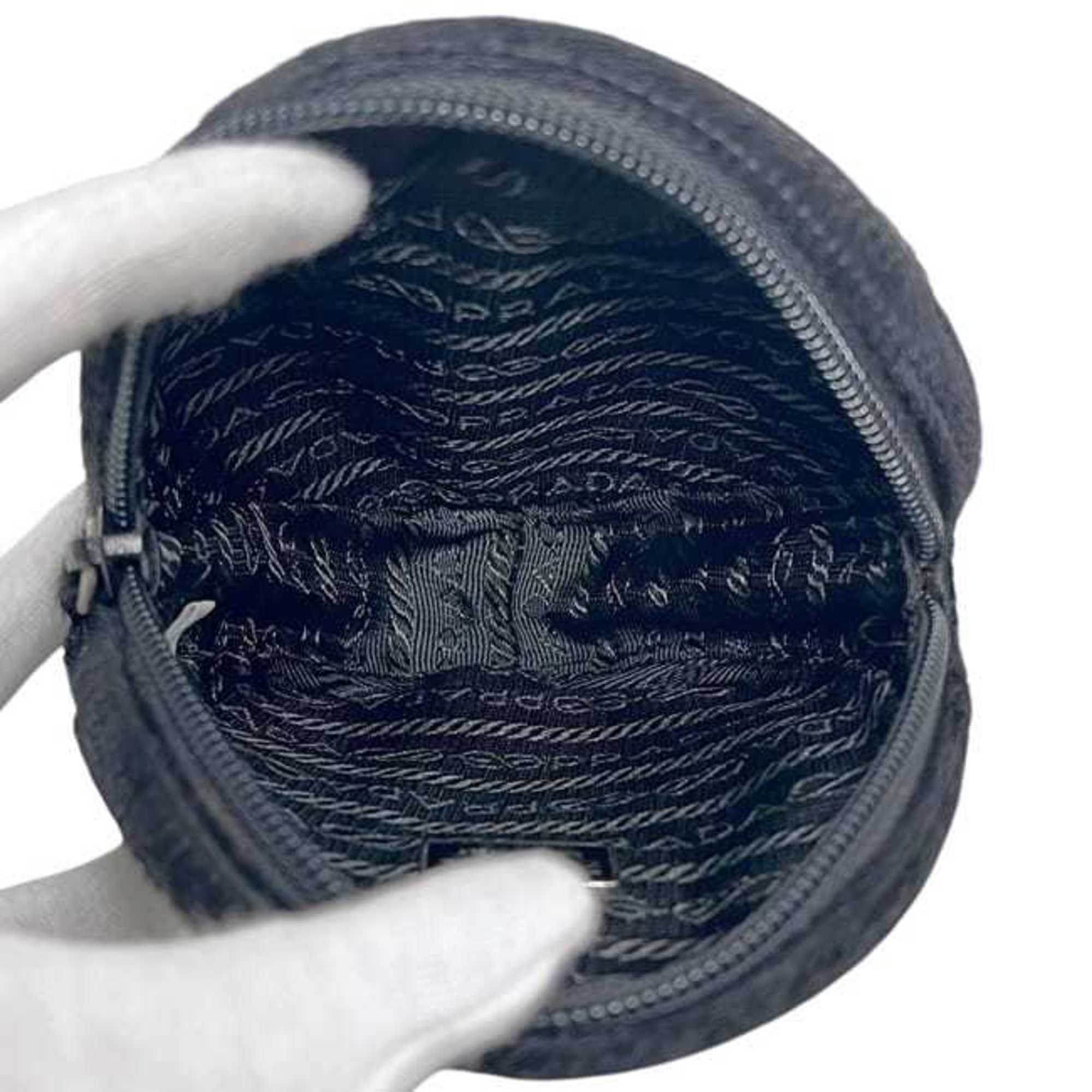 Prada Black Nero Leather Coin Purse/Coin Case