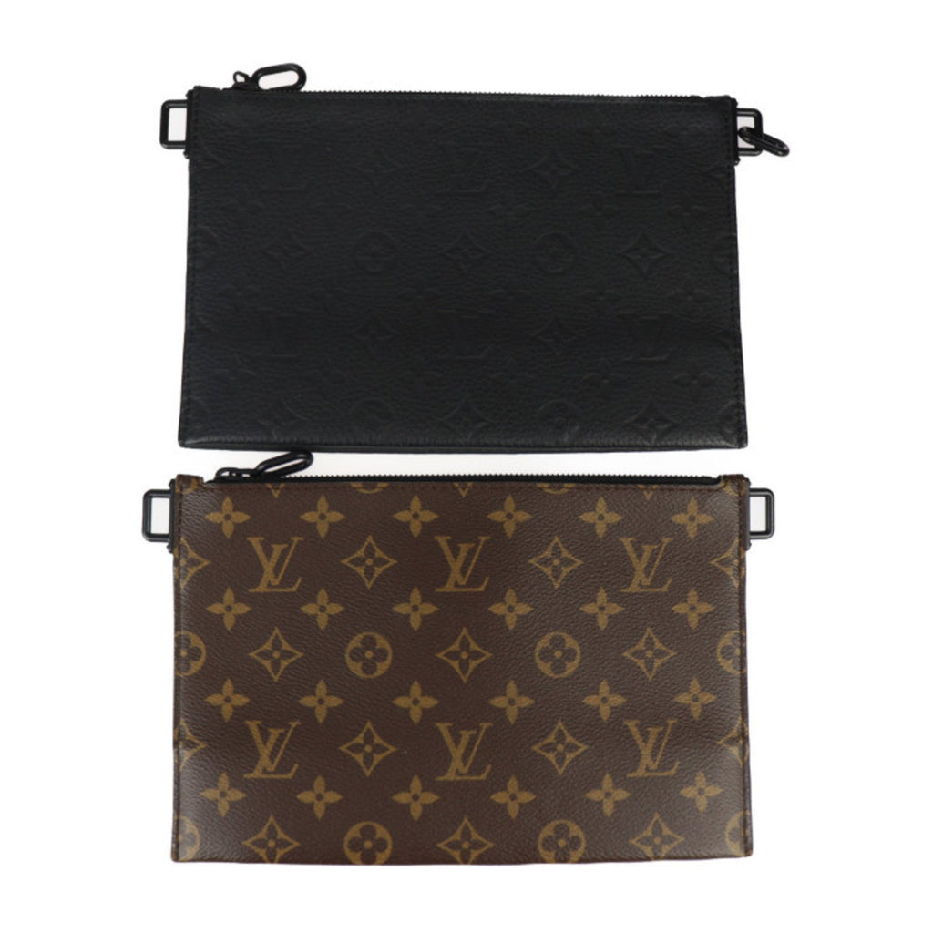 Louis Vuitton Black Brown Monogram Monogram Monogram Empreinte Clutch Bag Pouch Shoulder Bag