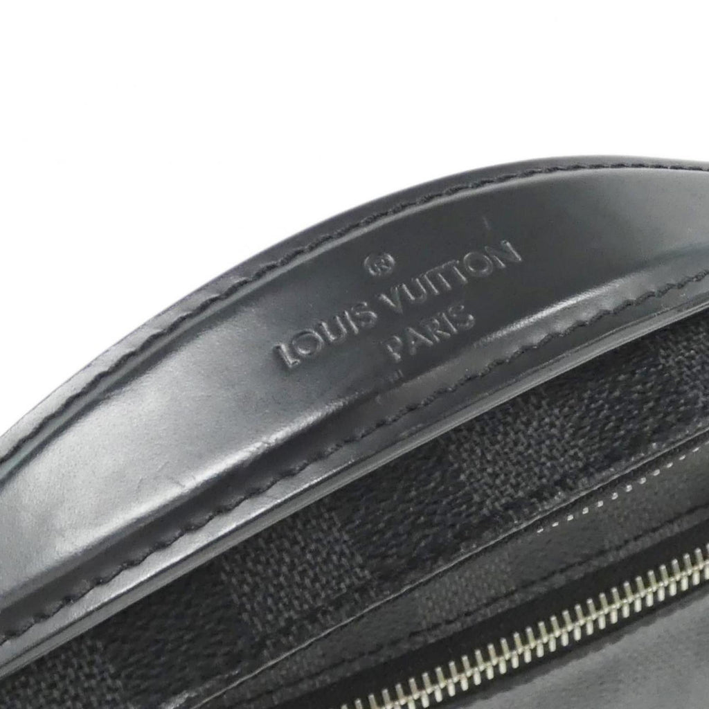 Louis Vuitton Dark Gray Graphite Coated Canvas Shoulder Bag