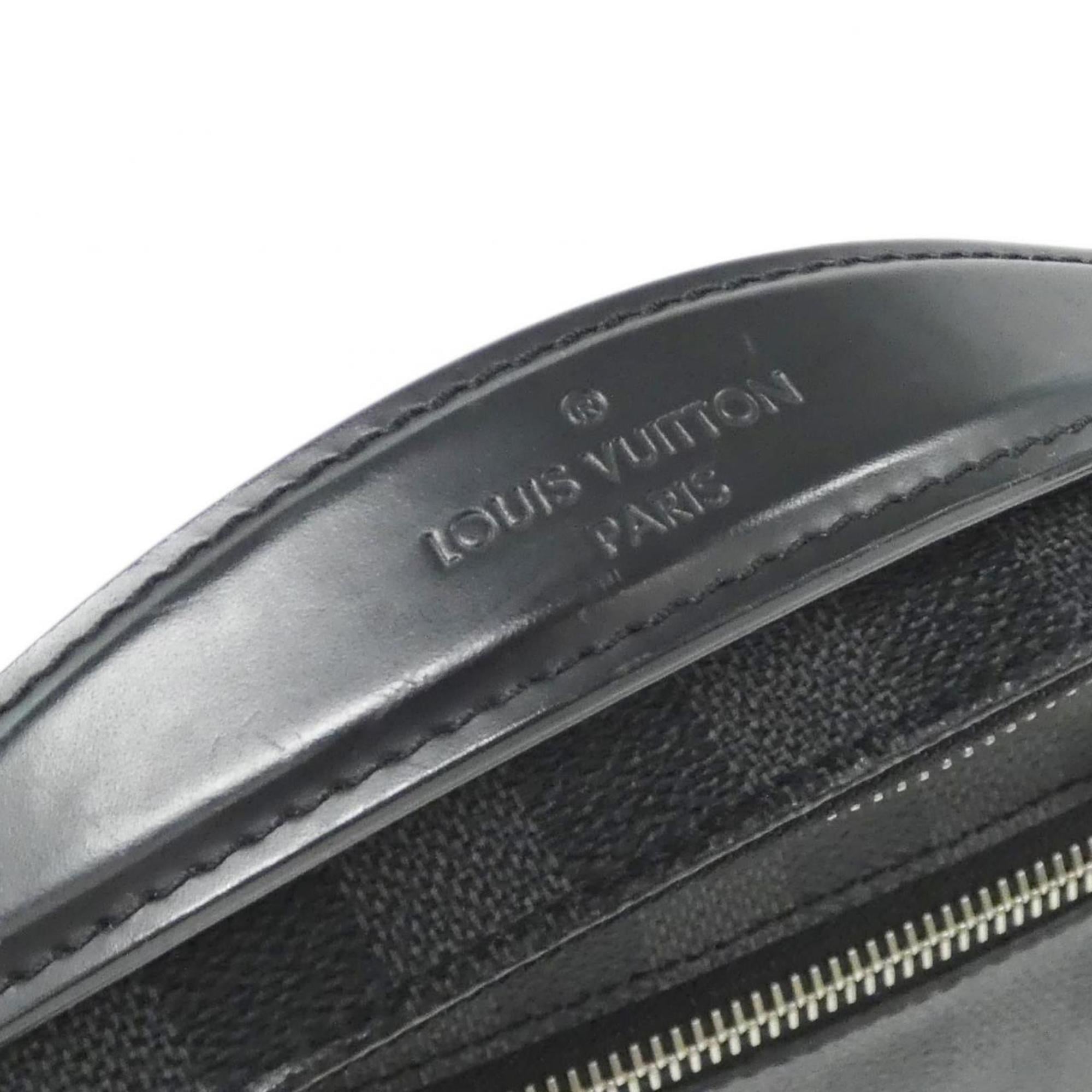 Louis Vuitton Dark Gray Graphite Coated Canvas Shoulder Bag