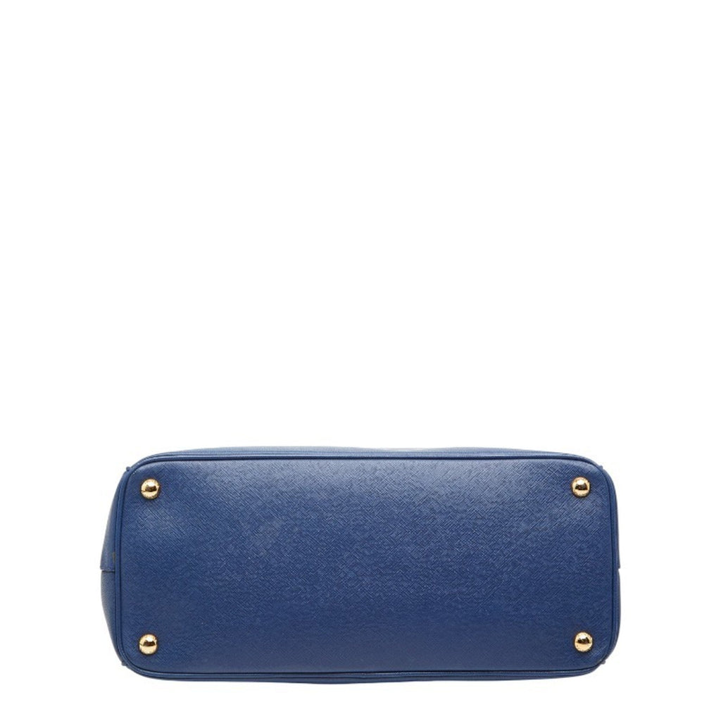 Prada Blue Leather Handbag Shoulder Bag