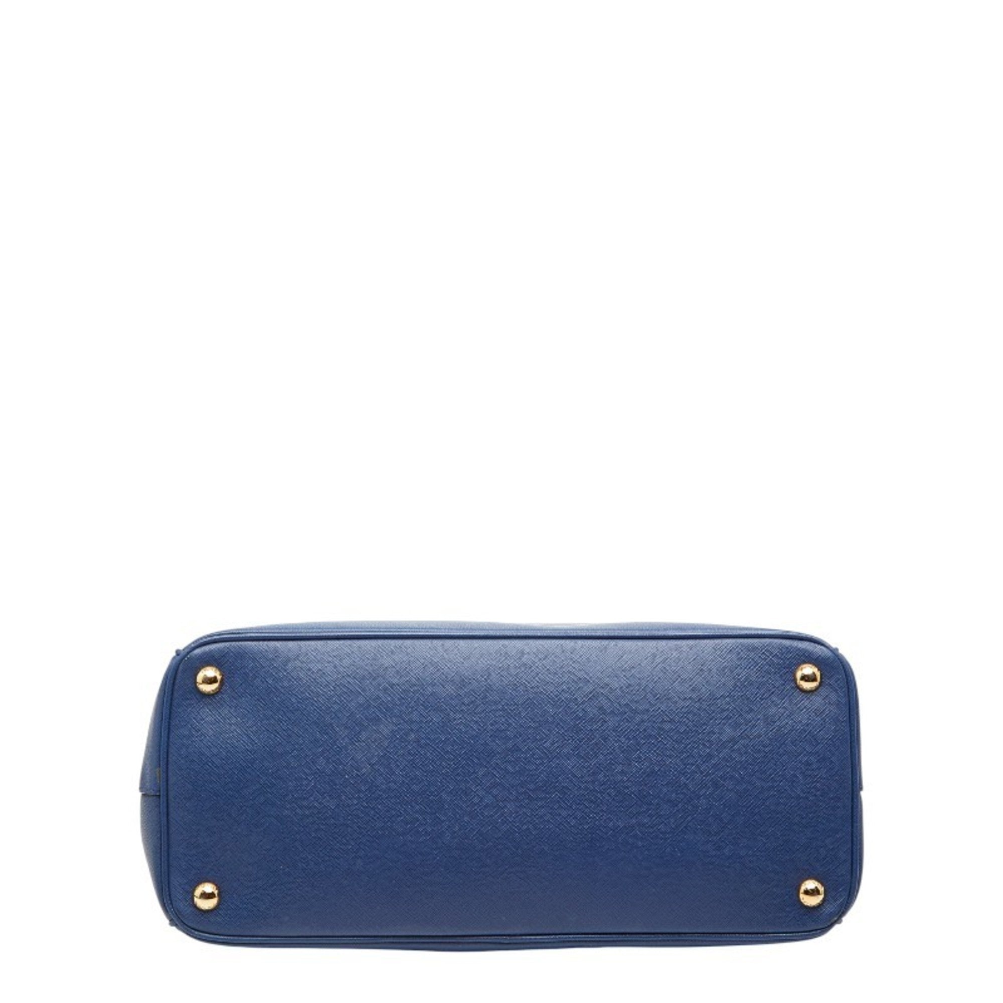Prada Blue Leather Handbag Shoulder Bag