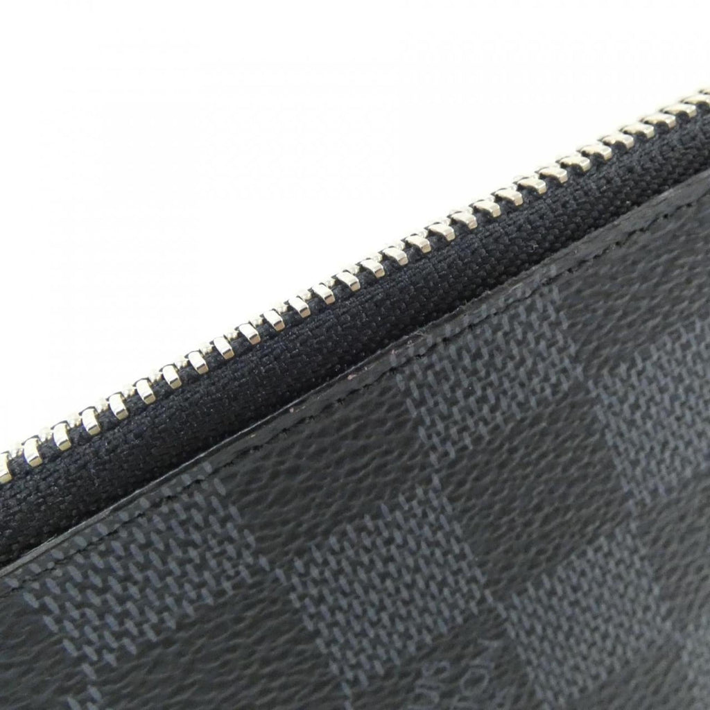 Louis Vuitton Black Cobalt Coated Canvas Handbag Pochette