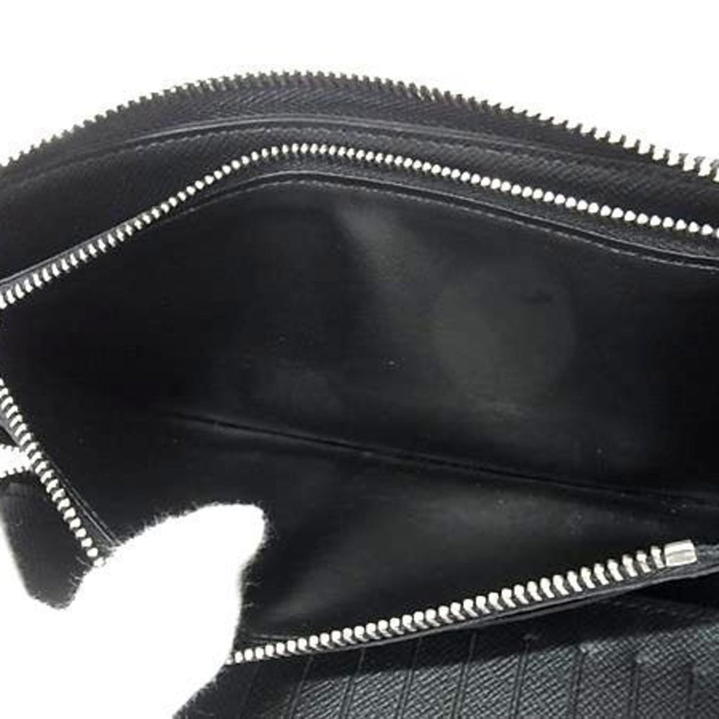 Louis Vuitton Black Noir Taiga Leather Long Wallet