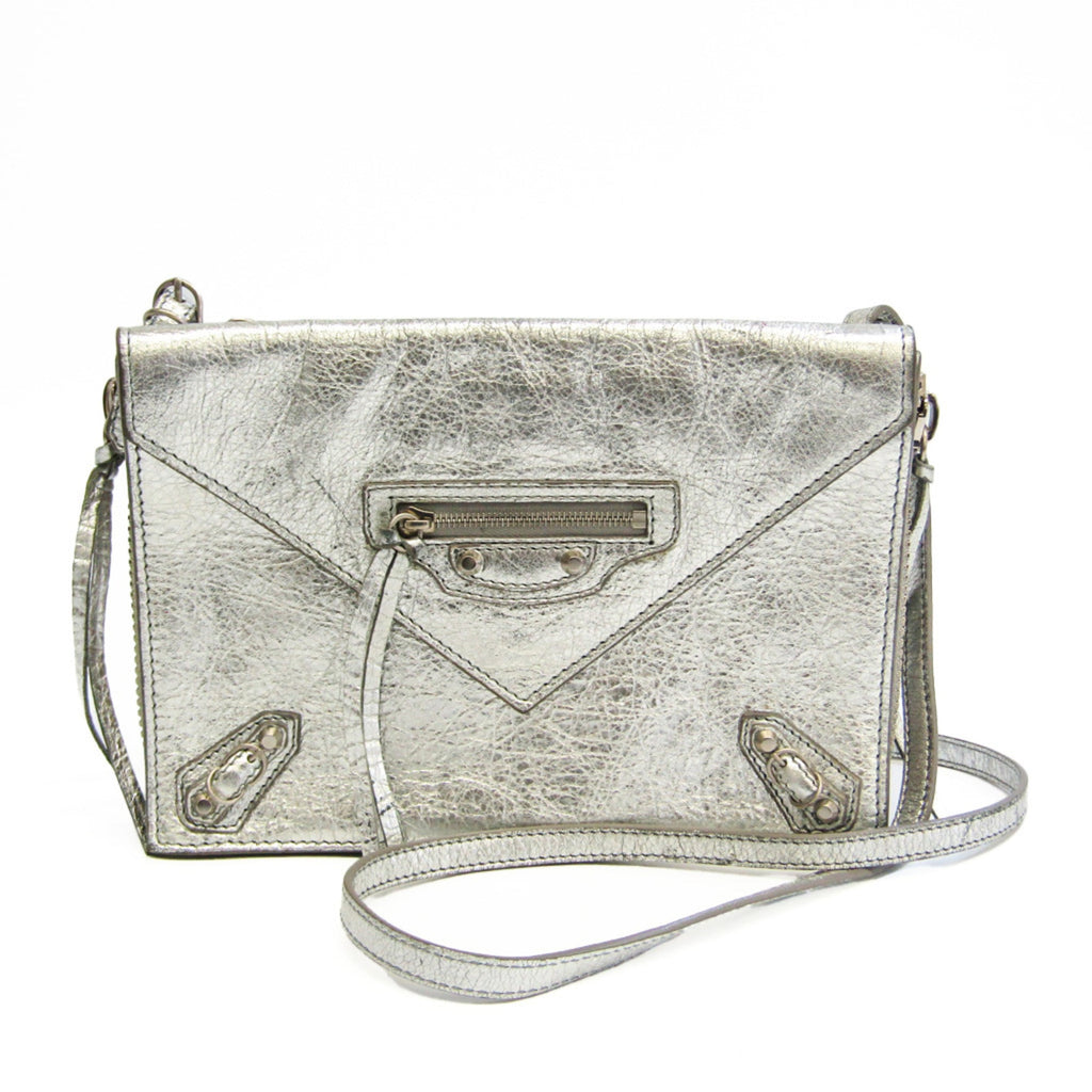 Balenciaga Silver Leather Shoulder