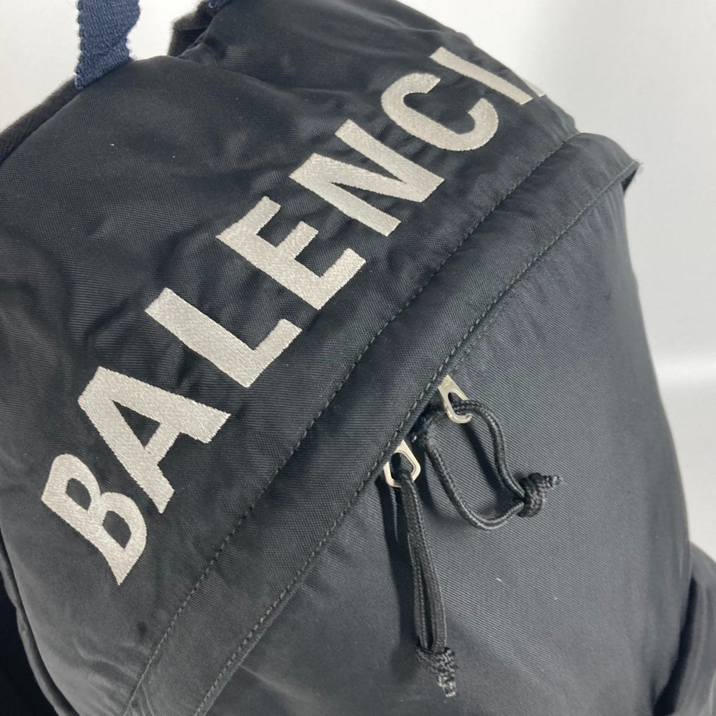 Balenciaga Black Cloth Backpack