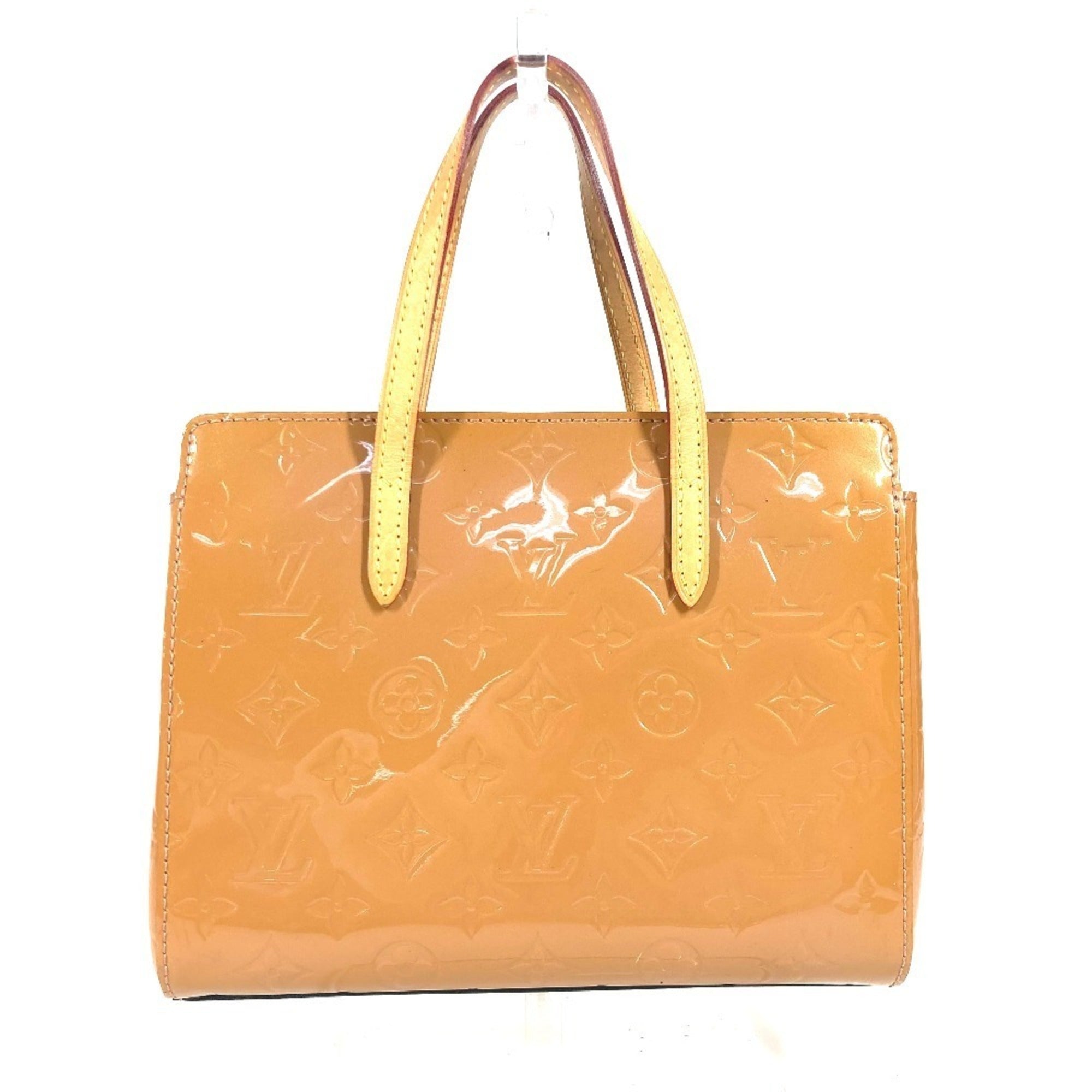 Louis Vuitton Monogram Vernis Beige Rose Velours Monogram Vernis Handbag Tote Bag