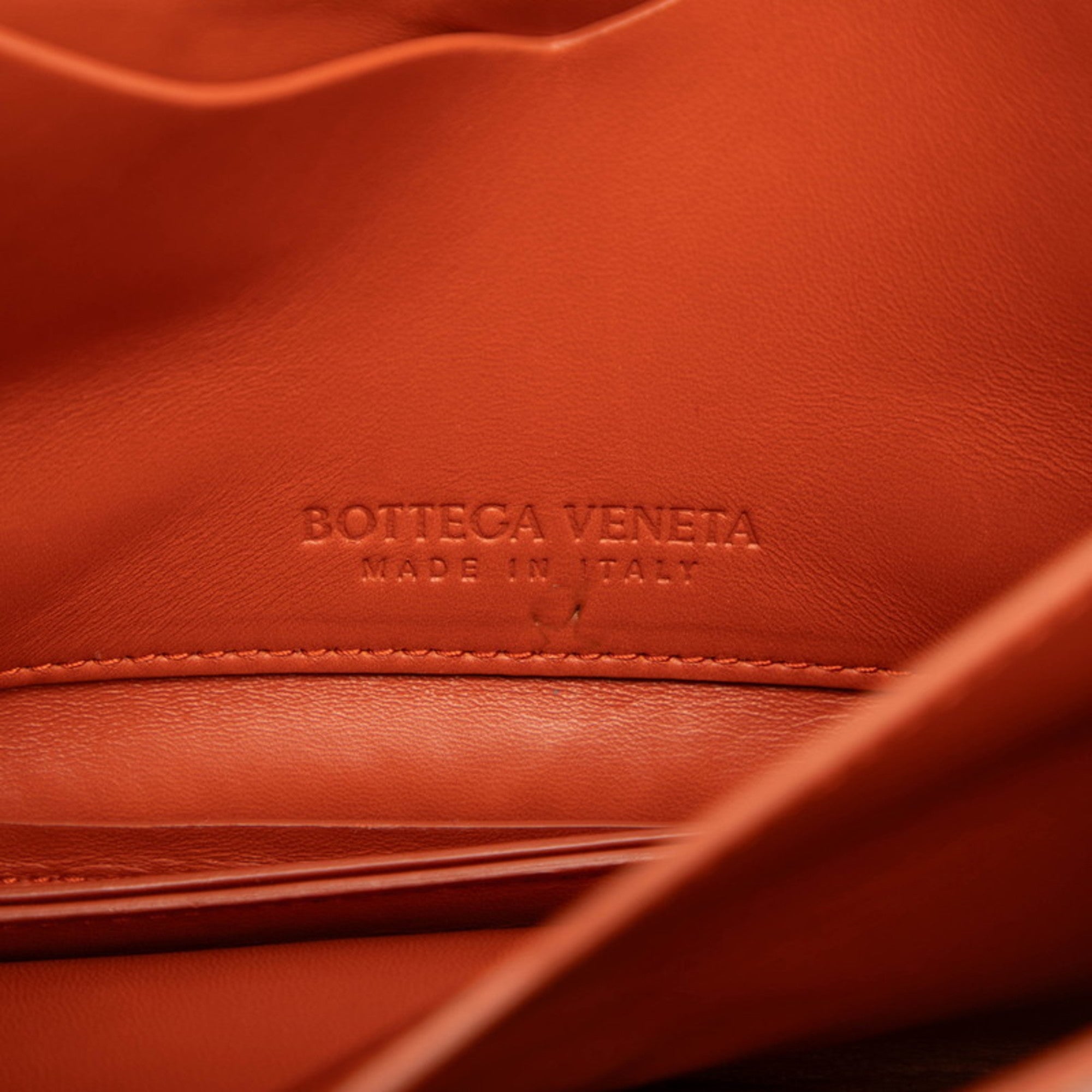 Bottega Veneta Orange Leather Handbag Shoulder Bag