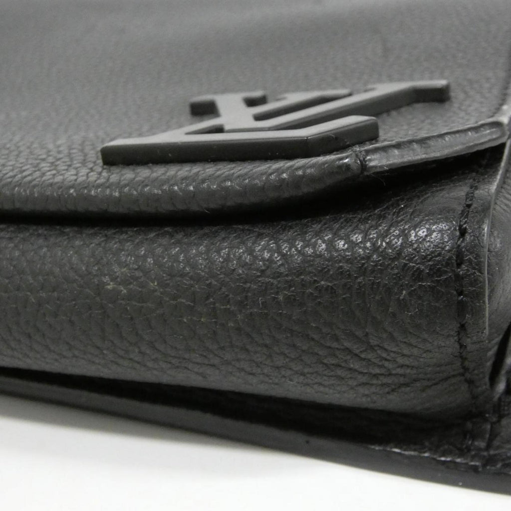 Louis Vuitton Black Leather Shoulder Bag
