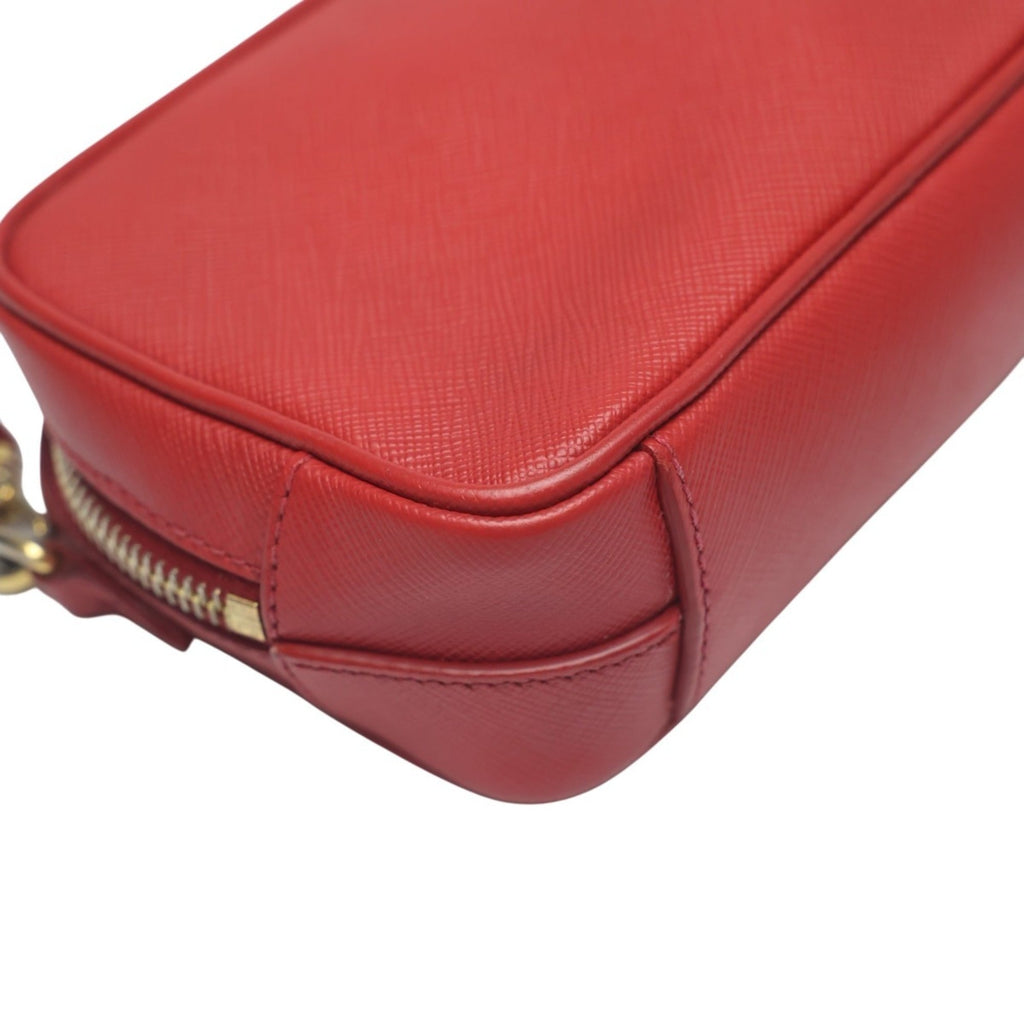 Prada Red Color Leather Shoulder Bag
