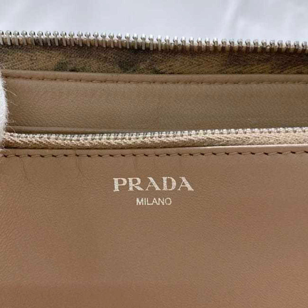 Prada Black Leather Long Wallet (Bi-Fold)