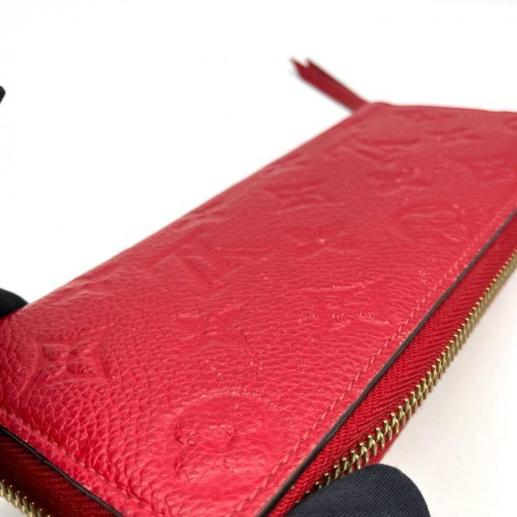 Louis Vuitton Raisin Red Color Monogram Empreinte Long Wallet
