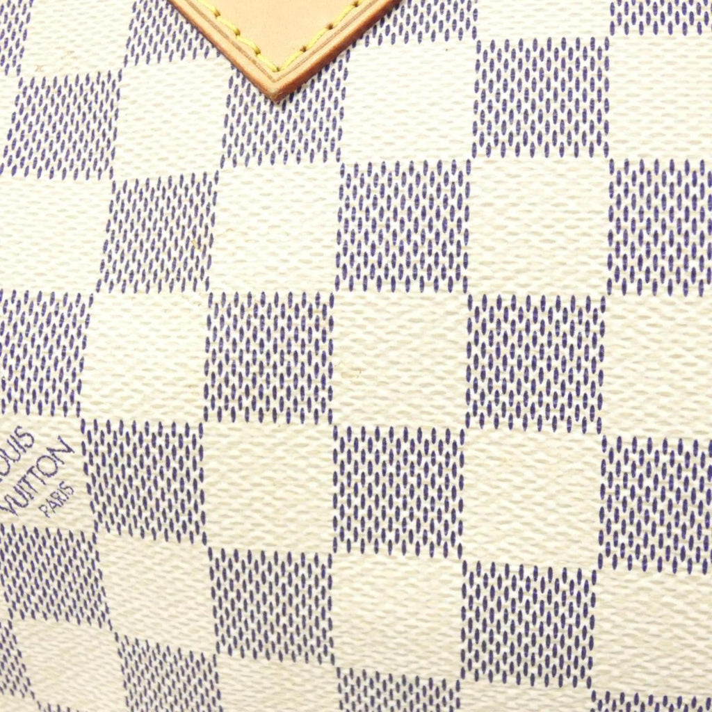 Louis Vuitton Azur White Coated Canvas Boston Bag