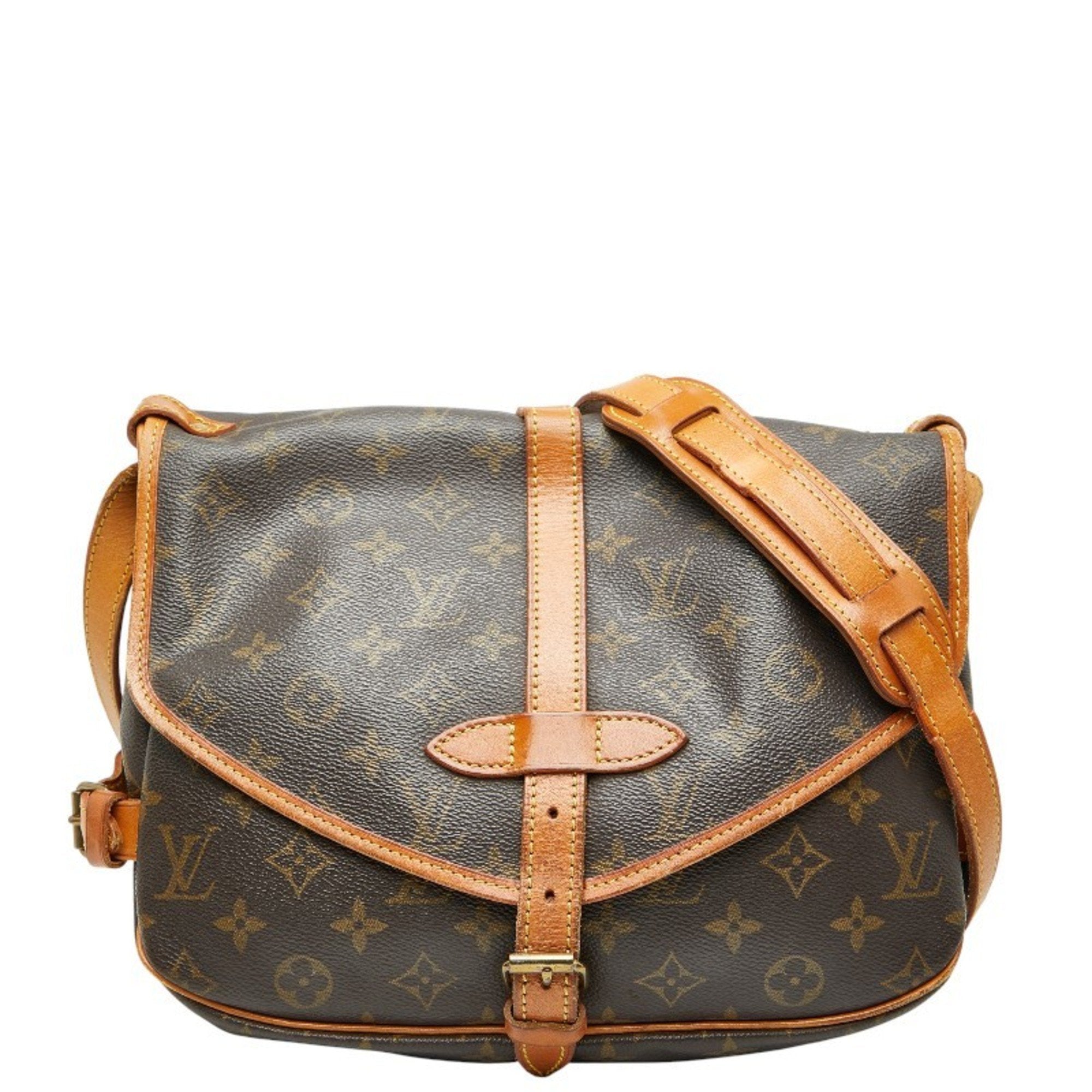 Louis Vuitton Brown Pvc Leather Shoulder Bag